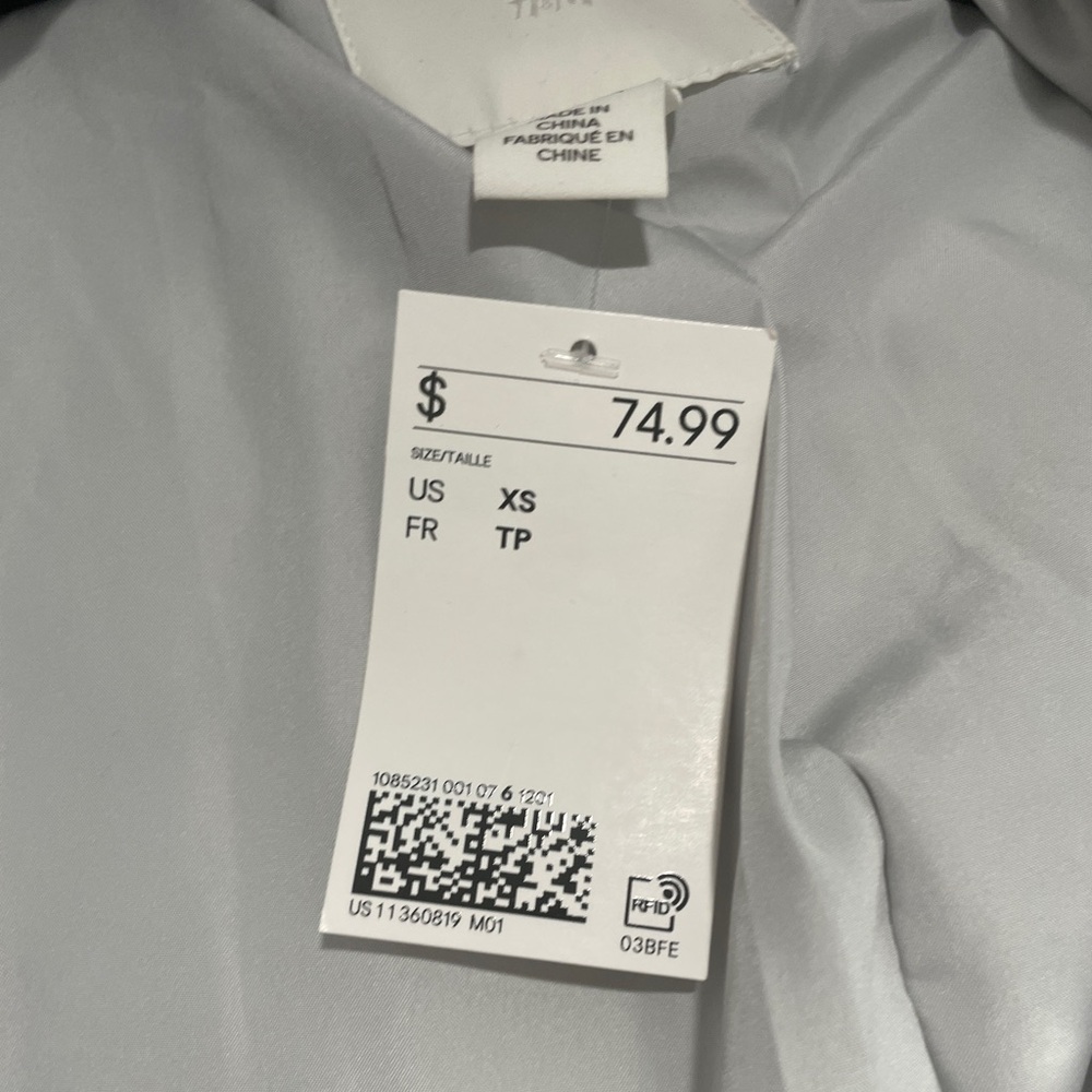 H&M Metallic Silver Puffer Jacket - Picture 3 of 3